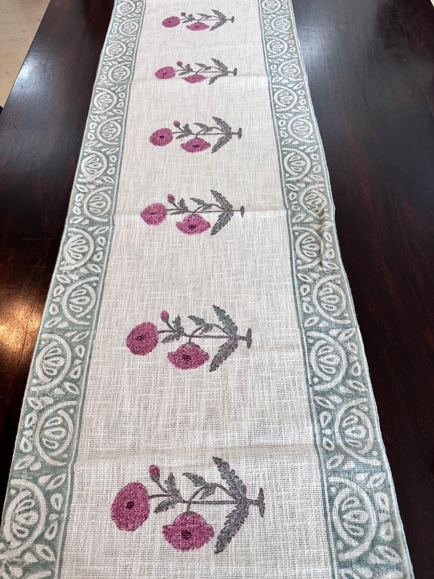 Blush Pink Linen Table Runner