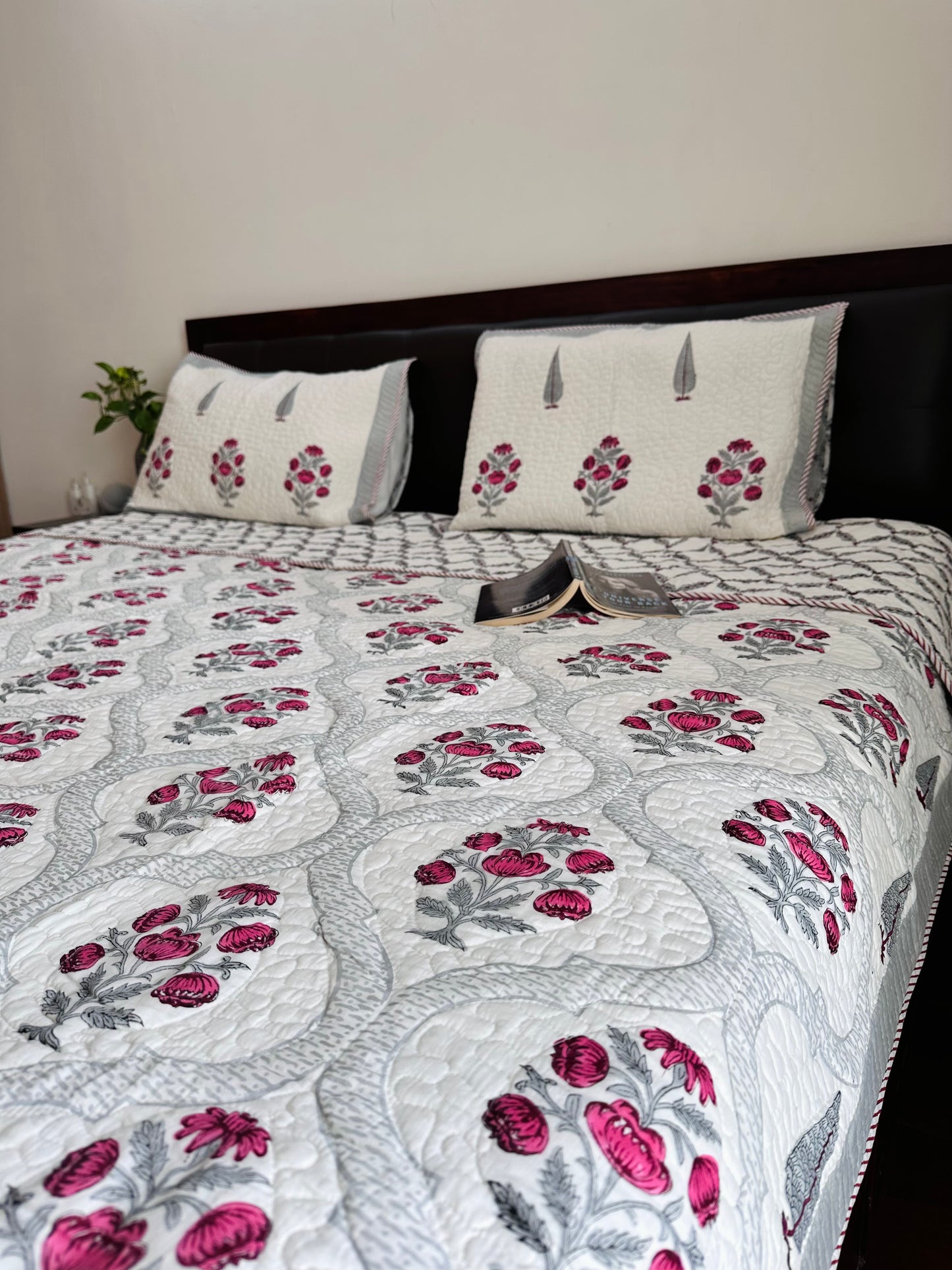 Juliana Red Quilted Reversible Bedcover