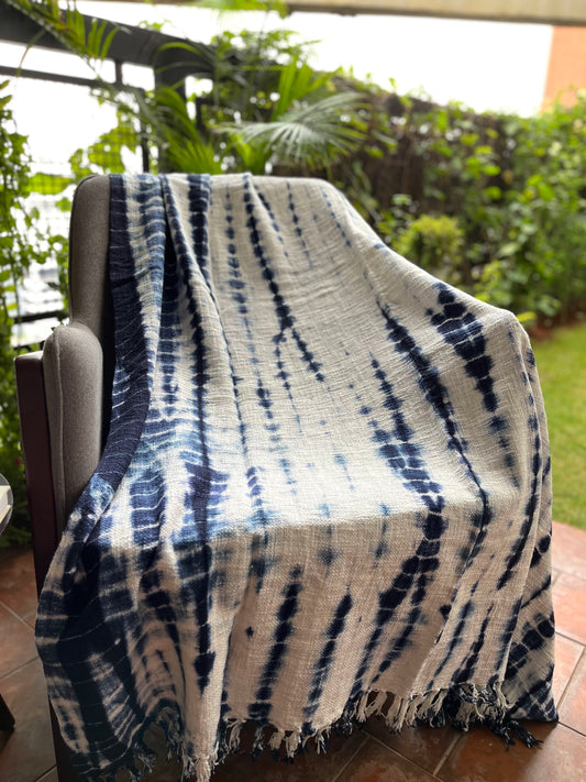 Shibori Elegance Sofa Throw