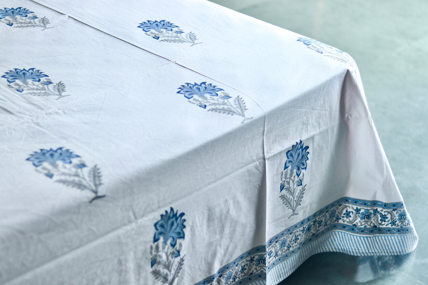 Blue Floral Bedsheet