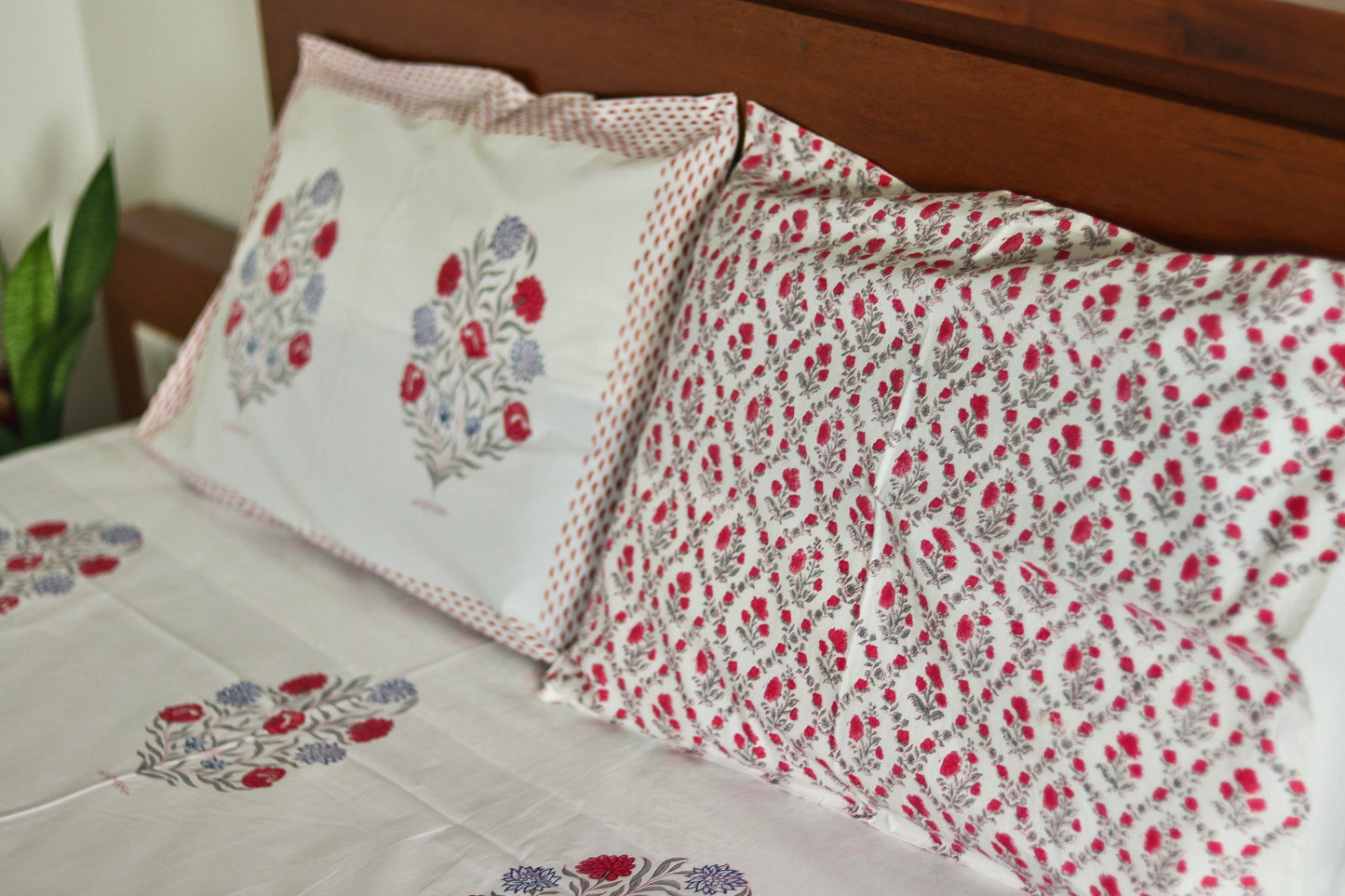 Red Floral Bedsheet