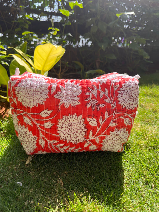 Multipurpose pouch - Orange floral