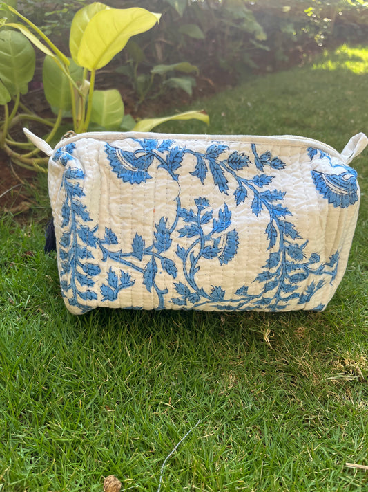 Multipurpose Pouch - Light Blue floral