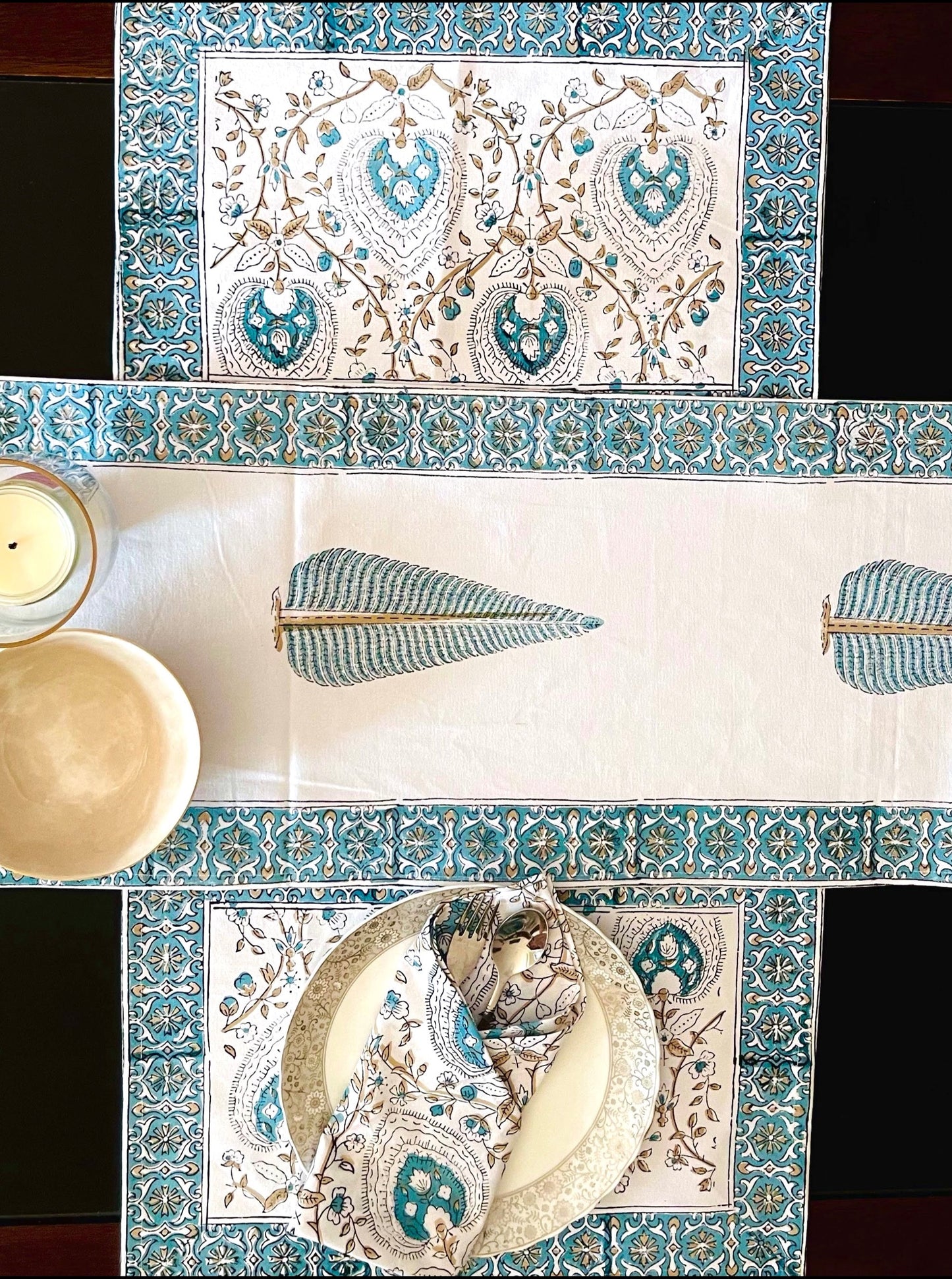 Mughal Table Runner Set